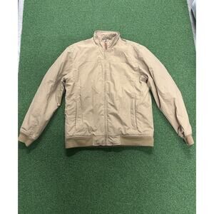 Outdoor Life Jacket Mens Medium Khaki Full Zip Pockets Size M Bomber Jacket